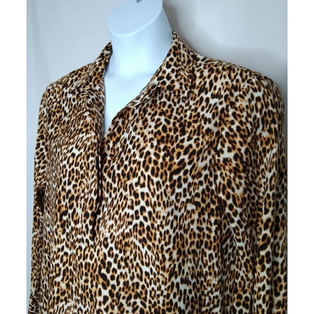 Worthington Leopard Print Tunic NWT Size L